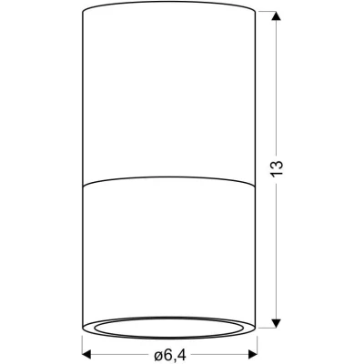 Stropní moderní osvětlení TUBA - 1xGU10, 50W, 6,4x13cm, kulaté, šedé