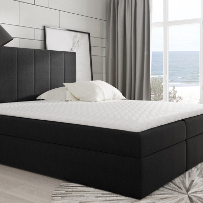 Čalouněná manželská postel Daria černá 180 + toper zdarma