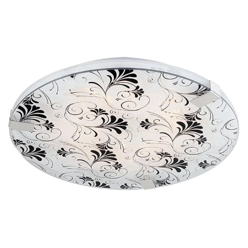 Stropní vzorované LED osvětlení VAGANTE - 18W, 3000K (teplá bílá), 40cm, kulaté, černé / bílé