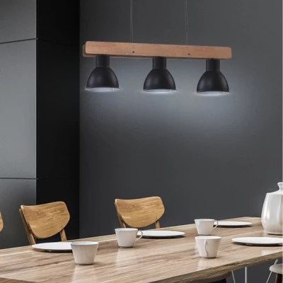 Závěsné osvětlení nad jídelní stůl ve skandinávském stylu VARIO - 3xE27, 60W, černé