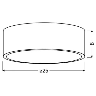 Stropní LED přisazené svítidlo ZIGO - 10W, 6500K (studená bílá), wenge