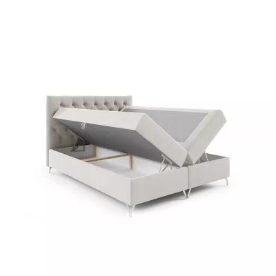 Boxspringová postel SHANNON - 200x200, hnědá 1 + topper ZDARMA