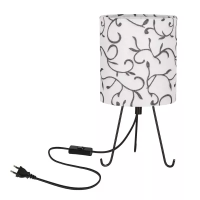 Stolní lampa trojnožka SMALLY - 1xE14, 40W, černá / bílá