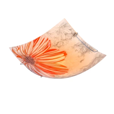 Stropní / nástěnné svítidlo SPRING - 1xE27, 60W, 30x30cm, hranaté, červené / bílé