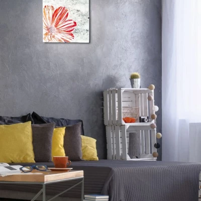 Stropní / nástěnné svítidlo SPRING - 1xE27, 60W, 30x30cm, hranaté, červené / bílé