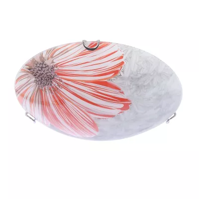 Stropní / nástěnné svítidlo SPRING - 1xE27, 60W, 30cm, kulaté, červené / bílé