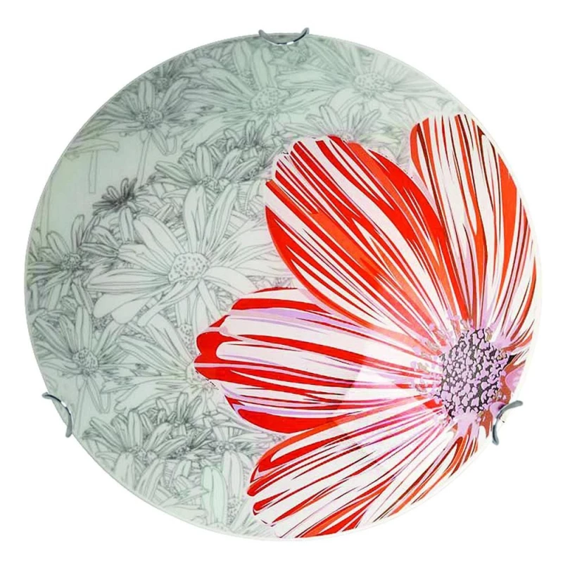 Stropní / nástěnné svítidlo SPRING - 2xE27, 60W, 40cm, kulaté, červené / bílé