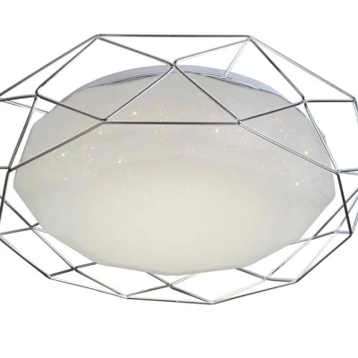 Stropní LED přisazené světlo SVEN - 24W, 4000K (neutrální bílá), chromované  / bílé