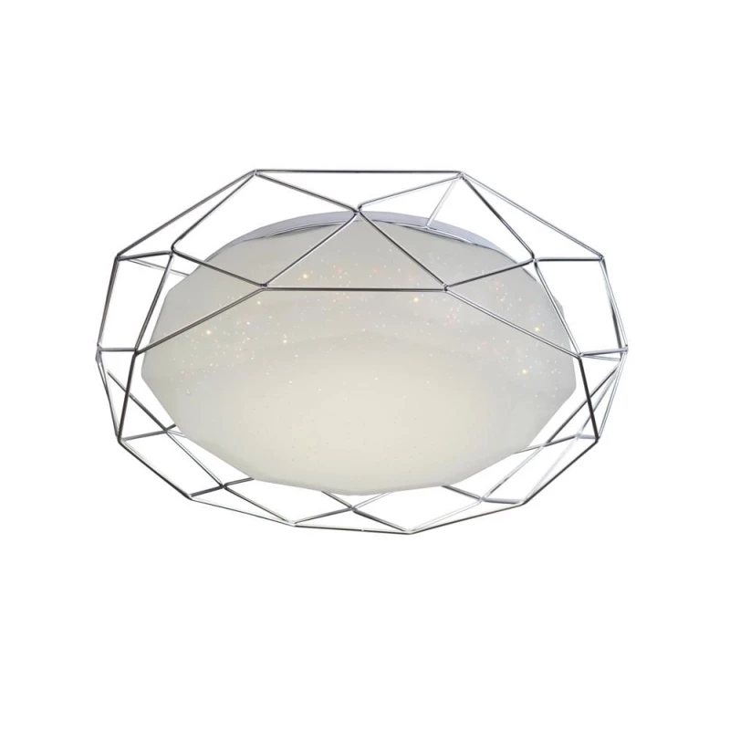 Stropní LED přisazené světlo SVEN - 24W, 4000K (neutrální bílá), chromované  / bílé