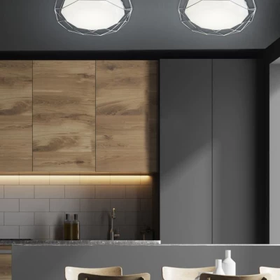 Stropní LED přisazené světlo SVEN - 24W, 4000K (neutrální bílá), chromované  / bílé