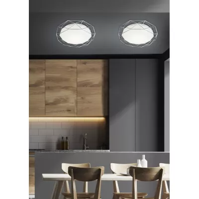 Stropní LED přisazené světlo SVEN - 24W, 4000K (neutrální bílá), chromované  / bílé