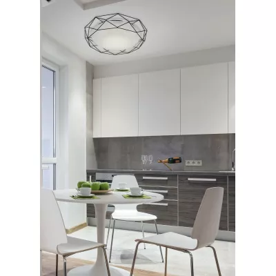 Stropní přisazené LED svítidlo SVEN - 28W, 3000K (teplá bílá), černé / bílé