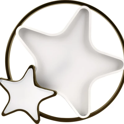 Dětské nástěnné LED světlo ASTRE - 36W, 3000-6500K (teplá-studená bílá), hnědé / bílé