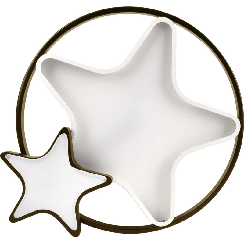 Dětské nástěnné LED světlo ASTRE - 36W, 3000-6500K (teplá-studená bílá), hnědé / bílé