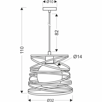 Závěsné designové osvětlení AKITA - 1xE27, 40W, bílé