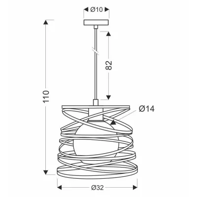 Závěsné designové osvětlení AKITA - 1xE27, 40W, bílé