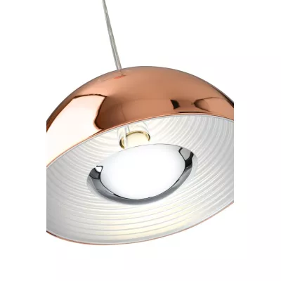 Závěsné kovové osvětlení AMALFI - 1xE27, 60W, 40cm, měděné