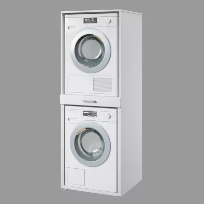 Skříňka na pračku a sušičku BRIANAH - bílá