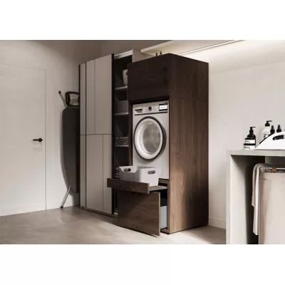 Nástavec na koupelnovou skříňku BRIANAH - ořech