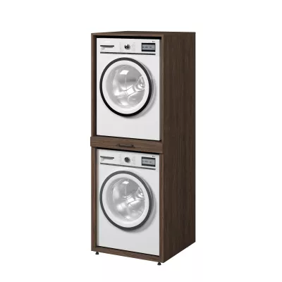 Skříňka na pračku a sušičku BRIANAH - ořech