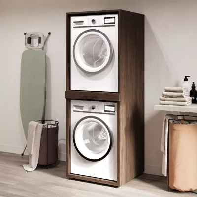 Skříňka na pračku a sušičku BRIANAH - ořech