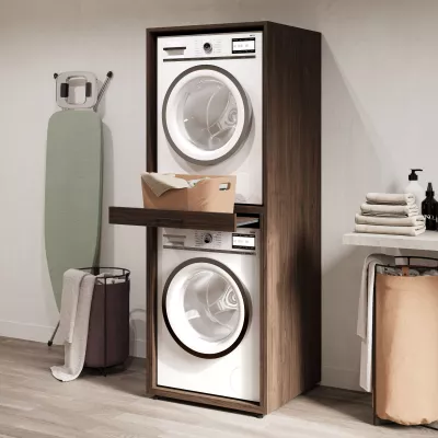 Skříňka na pračku a sušičku BRIANAH - ořech