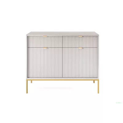 Kombinovaná komoda MISHEEL - kašmír / zlatá