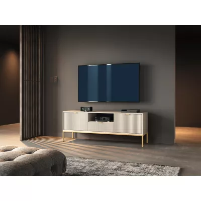 Televizní stolek MISHEEL - kašmír / zlatý