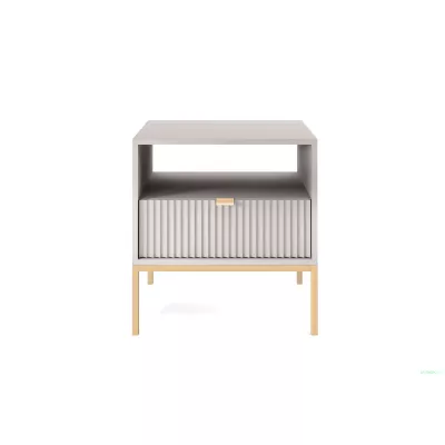 Noční stolek MISHEEL - kašmír / zlatý