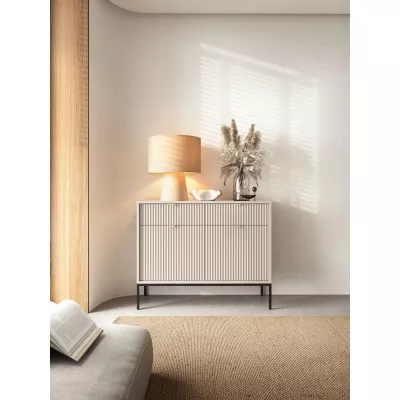 Kombinovaná komoda MISHEEL - kašmír / černá