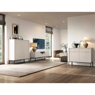 Kombinovaná komoda MISHEEL - kašmír / černá