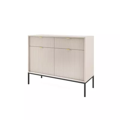 Kombinovaná komoda MISHEEL - kašmír / černá