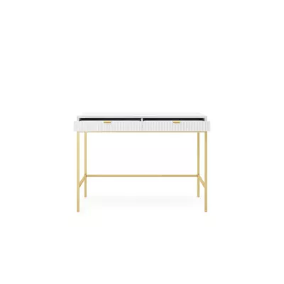 Toaletní stolek MISHEEL - bílý / zlatý