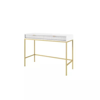 Toaletní stolek MISHEEL - bílý / zlatý