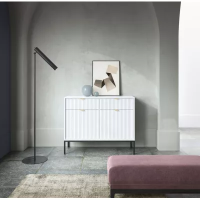 Kombinovaná komoda MISHEEL - bílá / černá