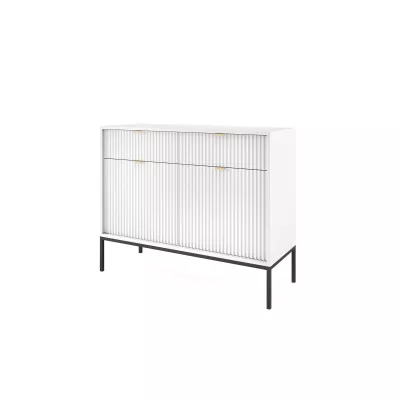 Kombinovaná komoda MISHEEL - bílá / černá