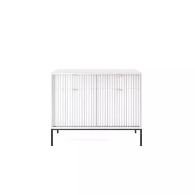 Kombinovaná komoda MISHEEL - bílá / černá