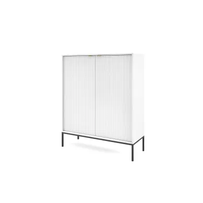 Vysoká komoda MISHEEL - bílá / černá