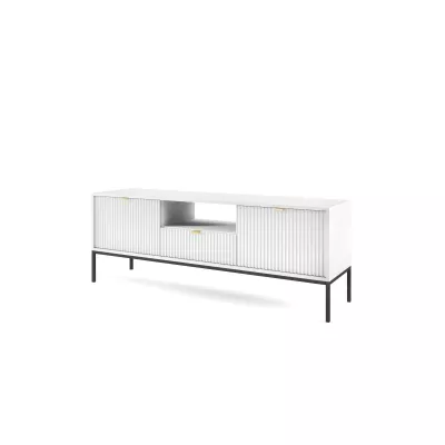 Televizní stolek MISHEEL - bílý / černý