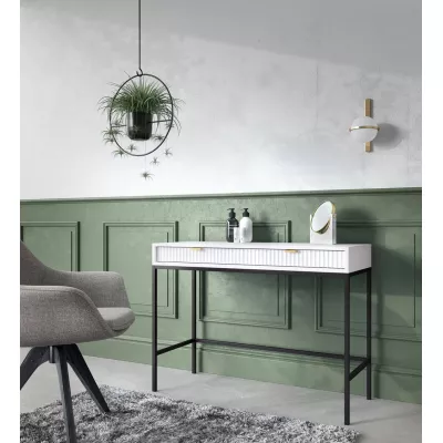 Toaletní stolek MISHEEL - bílý / černý