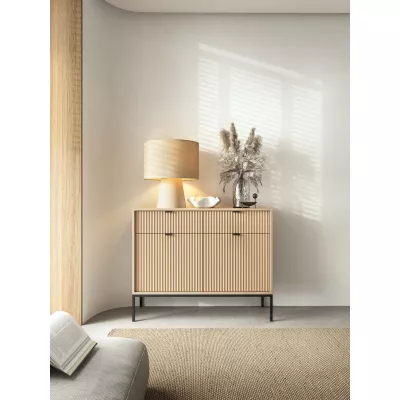 Kombinovaná komoda MISHEEL - dub / černá