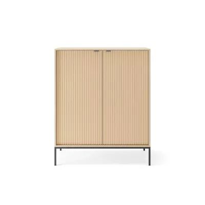 Vysoká komoda MISHEEL - dub / černá