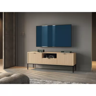 Televizní stolek MISHEEL - dub / černý