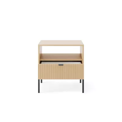 Noční stolek MISHEEL - dub / černý