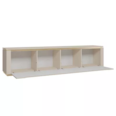 Obývací sestava FLUXA - tmavě béžová / tmavě béžová + zlatá