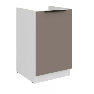 Dolní dřezová skříňka LUNARA - šířka 50 cm, tmavě béžová / bílá