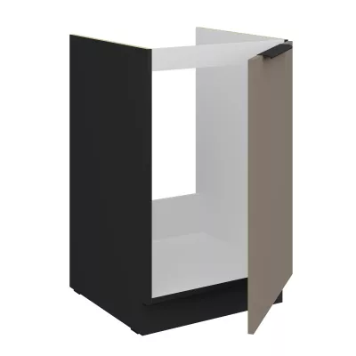 Dolní dřezová skříňka LUNARA - šířka 50 cm, tmavě béžová / černá