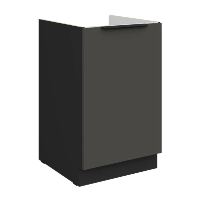 Dolní dřezová skříňka LUNARA - šířka 50 cm, grafit / černá