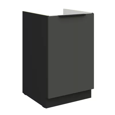 Dolní dřezová skříňka LUNARA - šířka 50 cm, grafit / černá