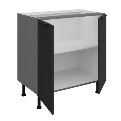 Dolní dvoudveřová skříňka LUNARA - šířka 80 cm, černá / antracit